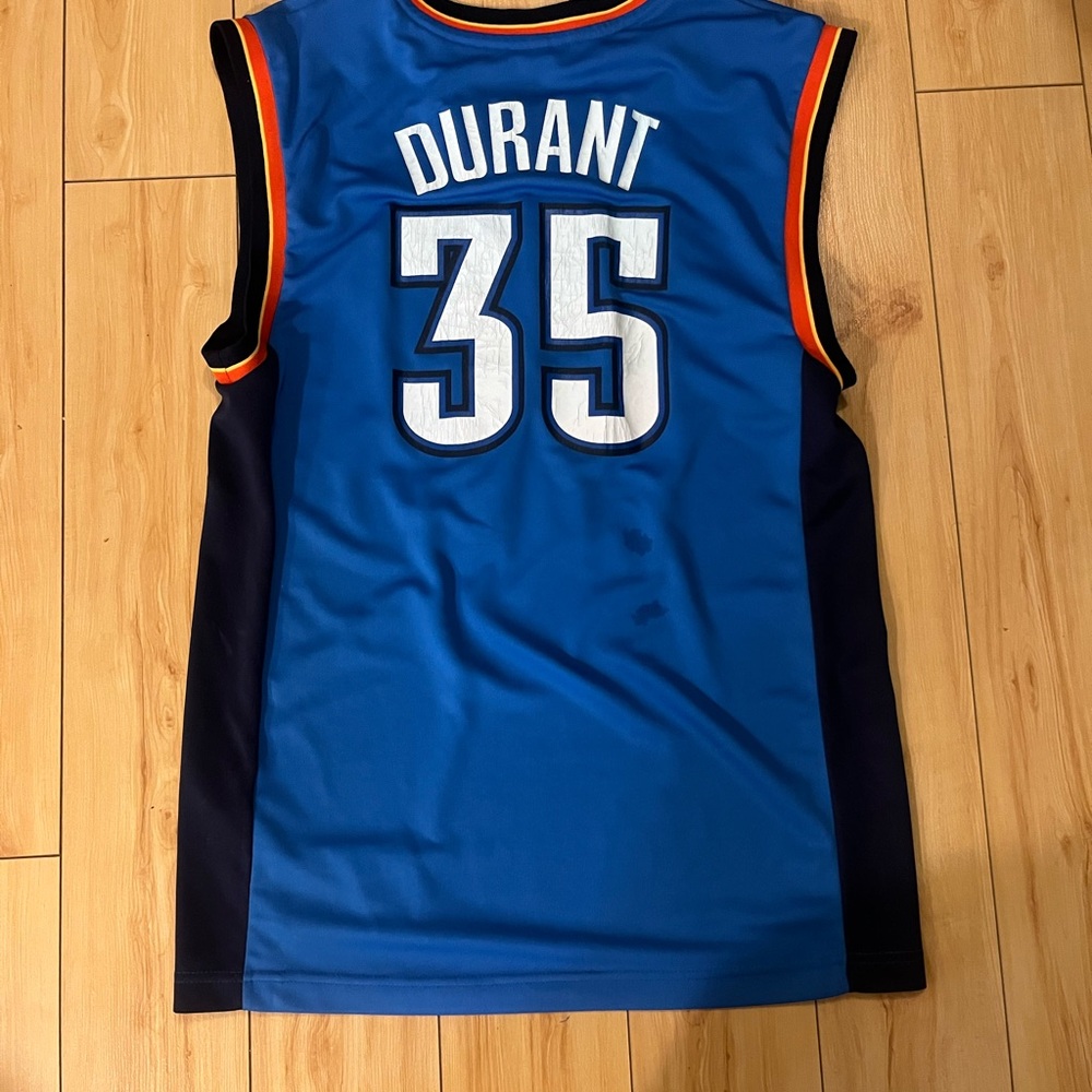 Blue Basketball Jersey with Number 35